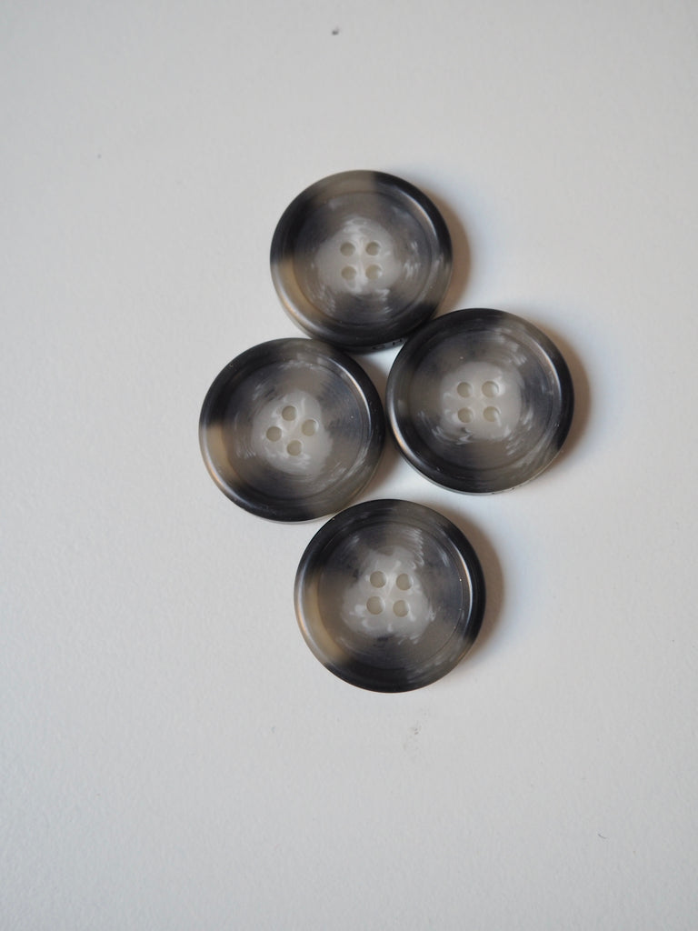 Branded Grey Horn Buttons 26mm