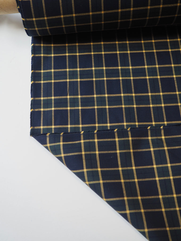 Blue + Yellow Cotton Check