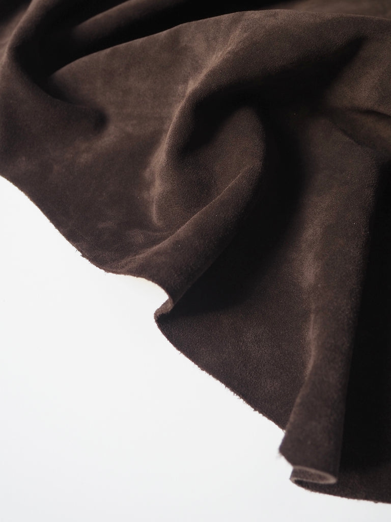 Dark Brown Sueded Calfskin