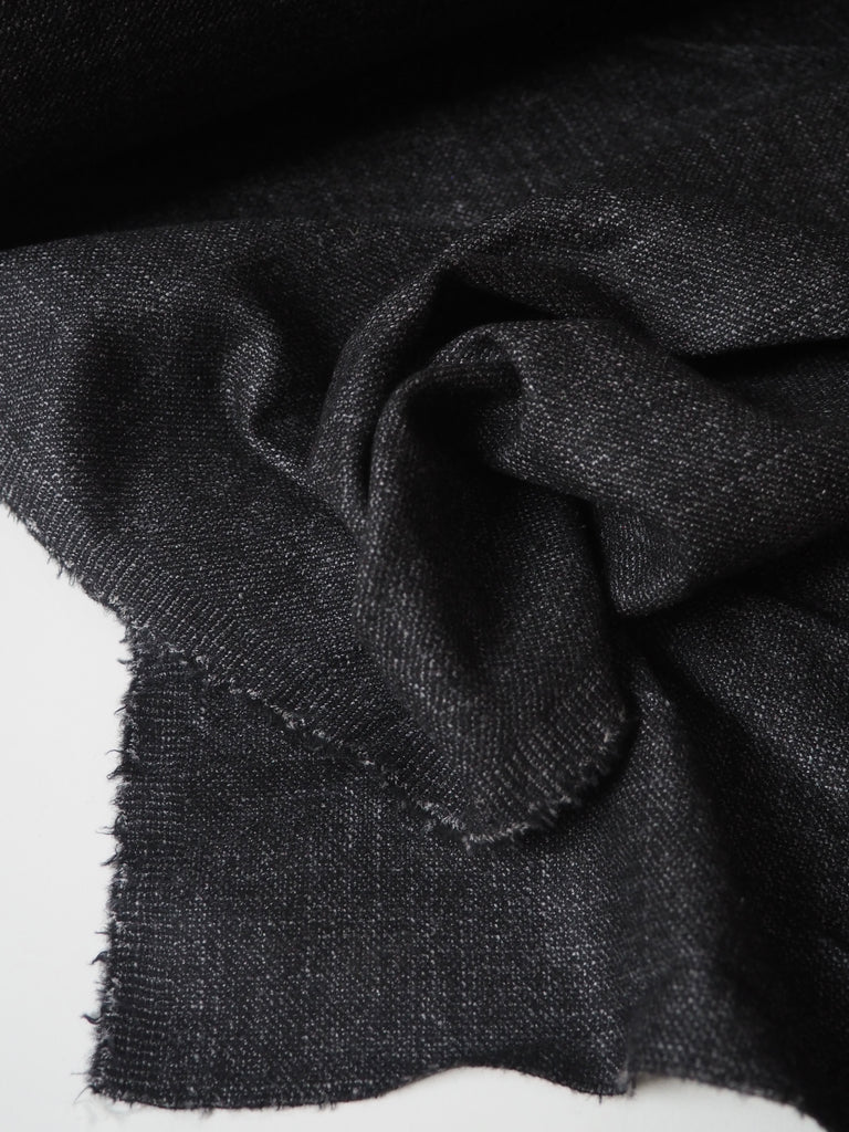 Black Marl Wool/Silk/Cashmere Suiting