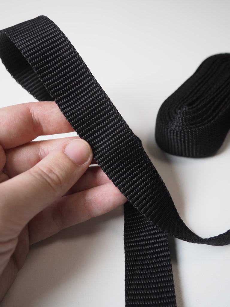 Black Nylon Webbing 25mm