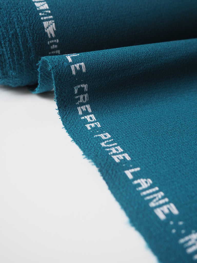 Teal Double Wool Crepe