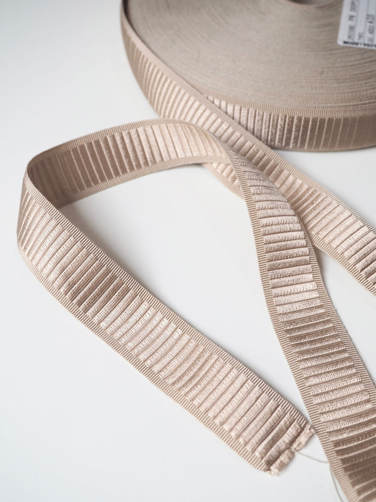 Beige Satin Grosgrain Tape 25mm