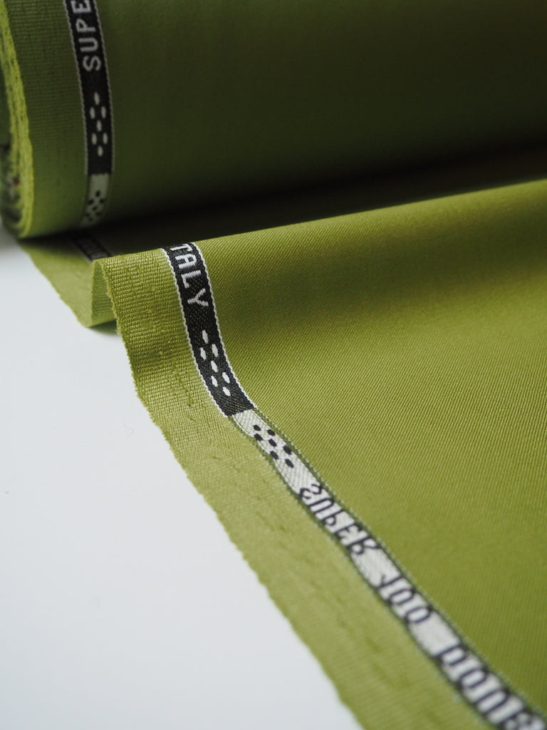 Matcha Super 100 Double Faced Wool Sateen