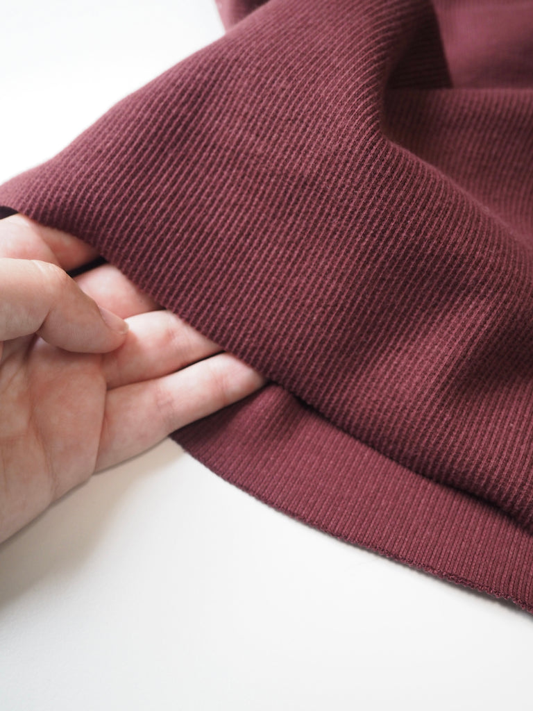 Burgundy Chunky Ribbing