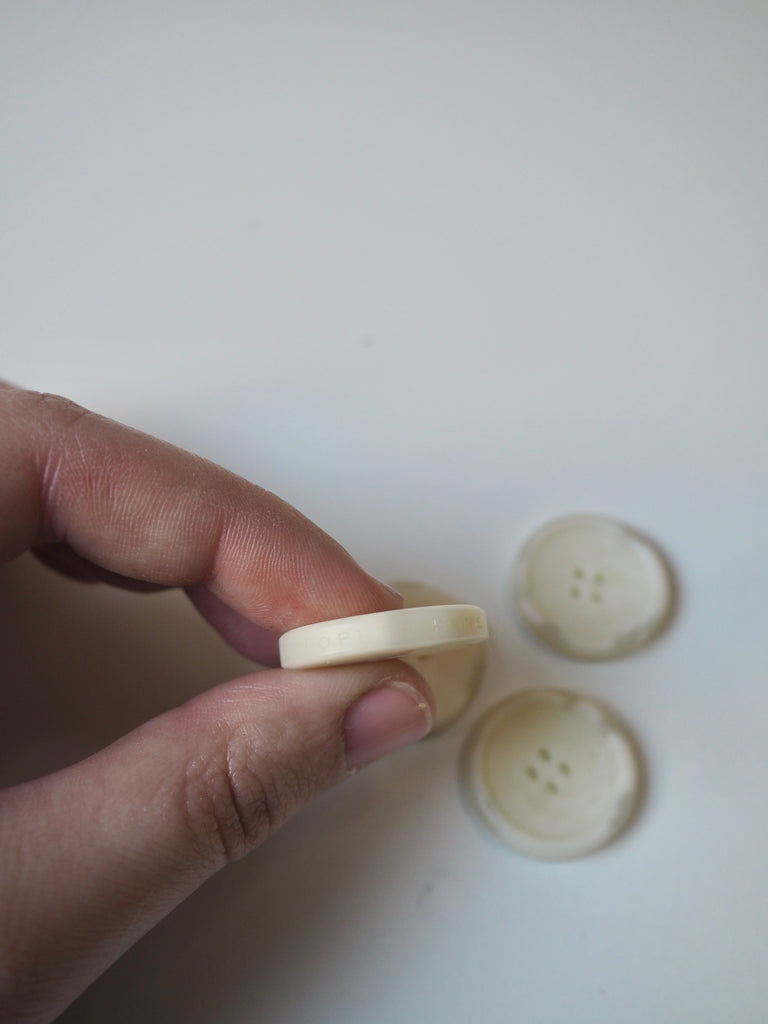 Branded Cream Faux Horn Buttons 26mm