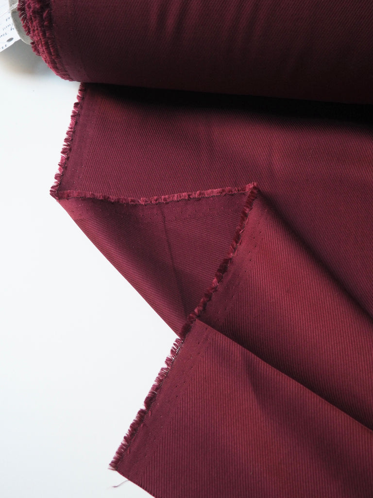 Burgundy Tencel Twill