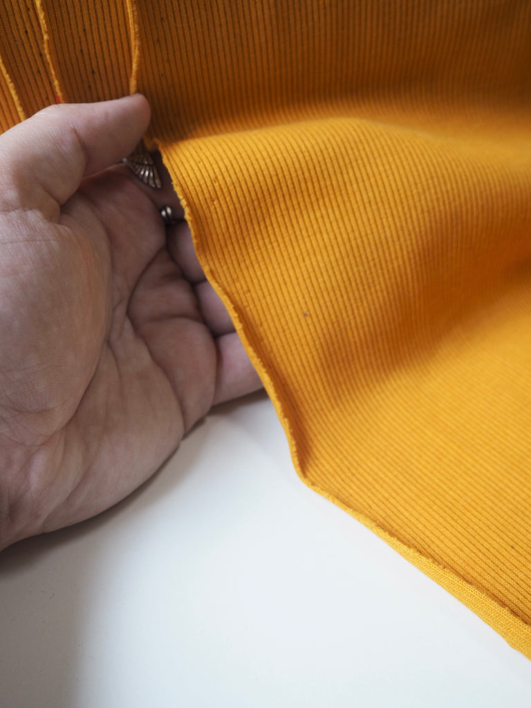 Marigold Cotton 2x2 Rib Jersey