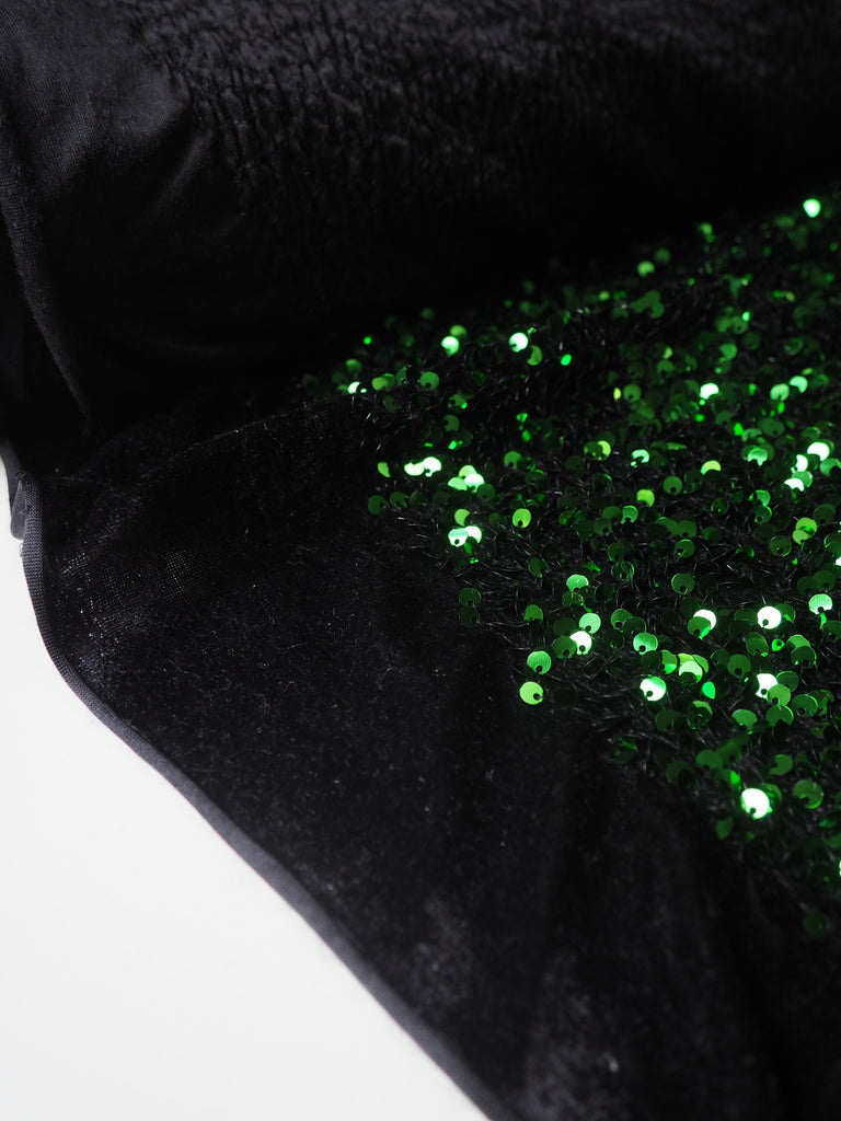 Green Sequin Velour