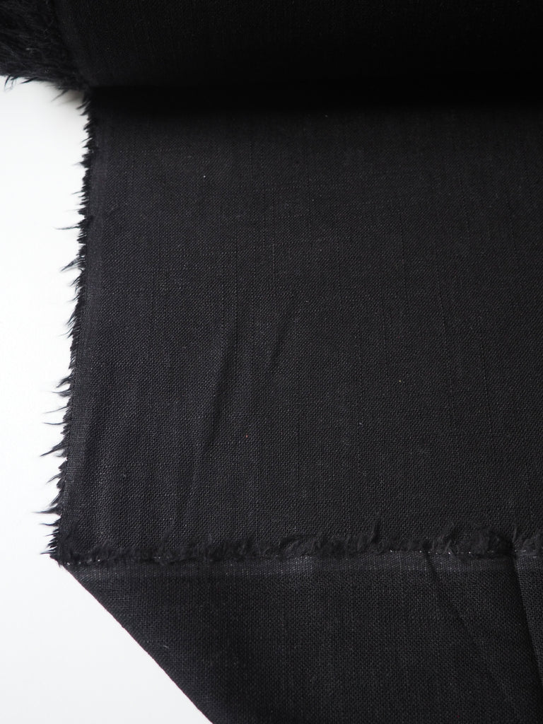 Black Slub Linen