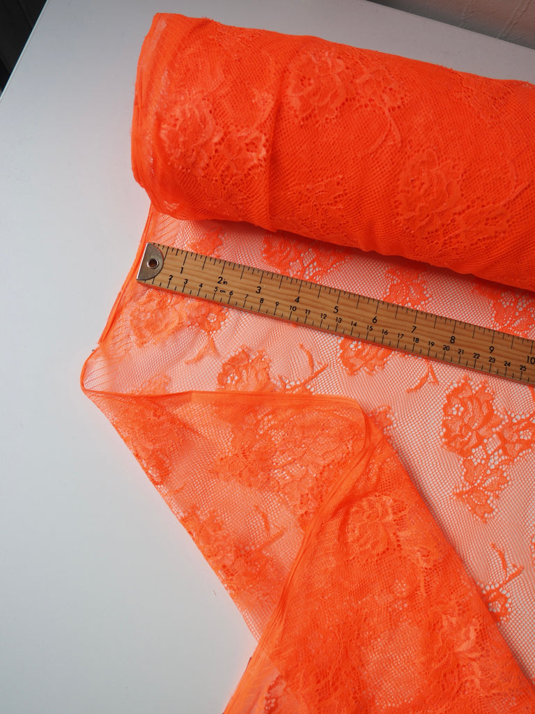 Neon Orange Chantilly Lace