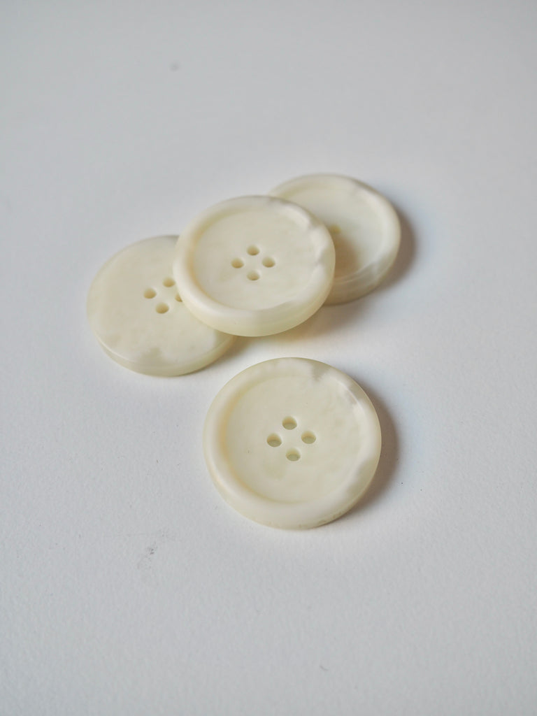 Branded Cream Faux Horn Buttons 26mm