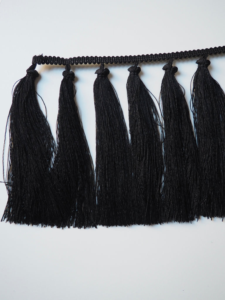 Black Tassel Trim 17cm