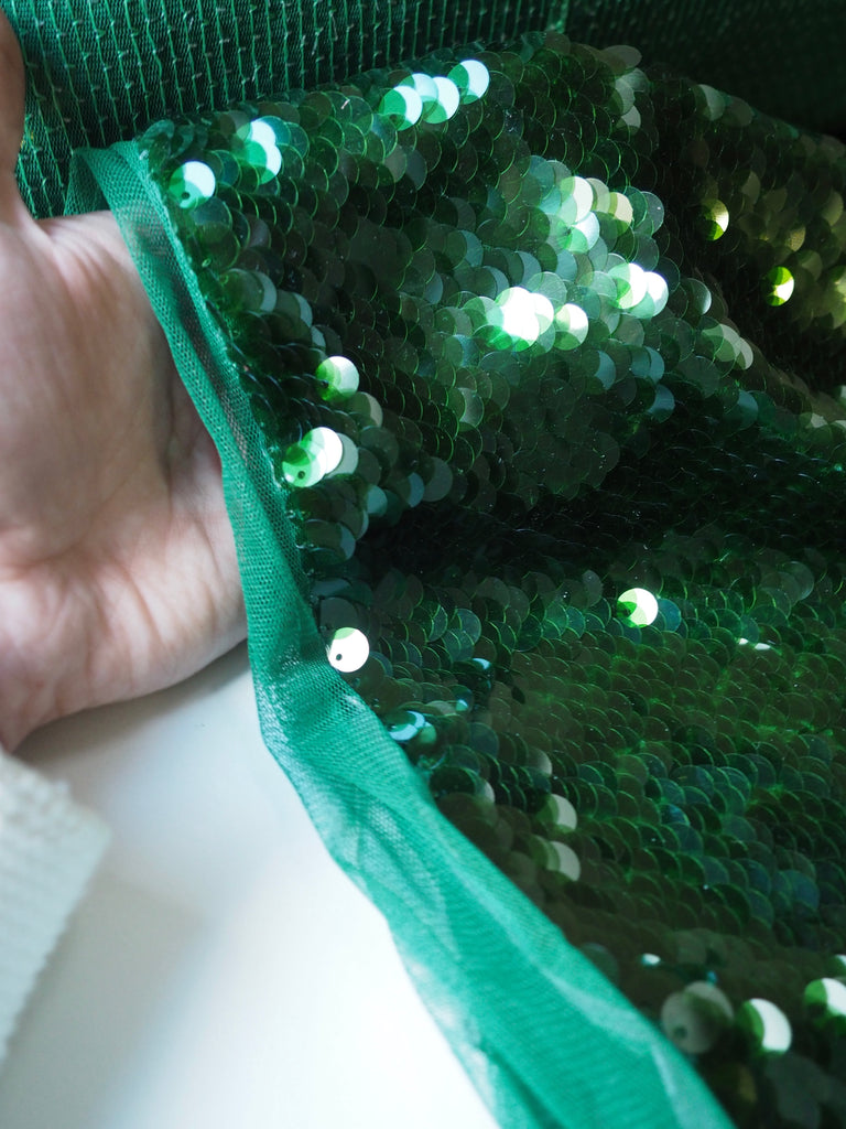 Green Circle Sequin Tulle