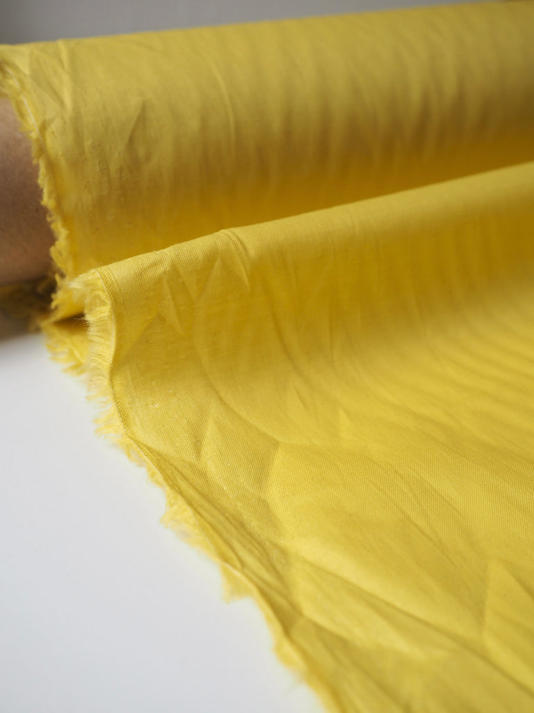 Yellow Sateen Cotton Lawn