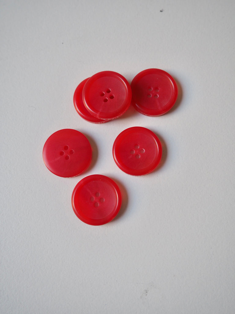 Branded Red Buttons 18mm