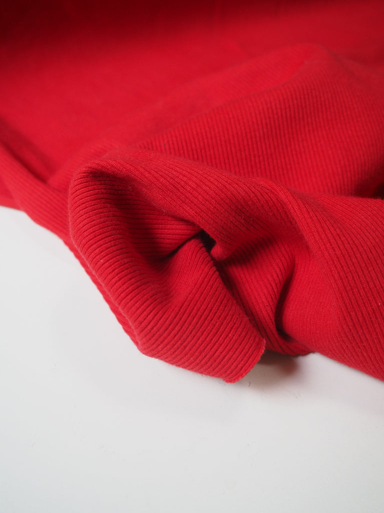 Cherry Cotton 2x2 Rib Jersey