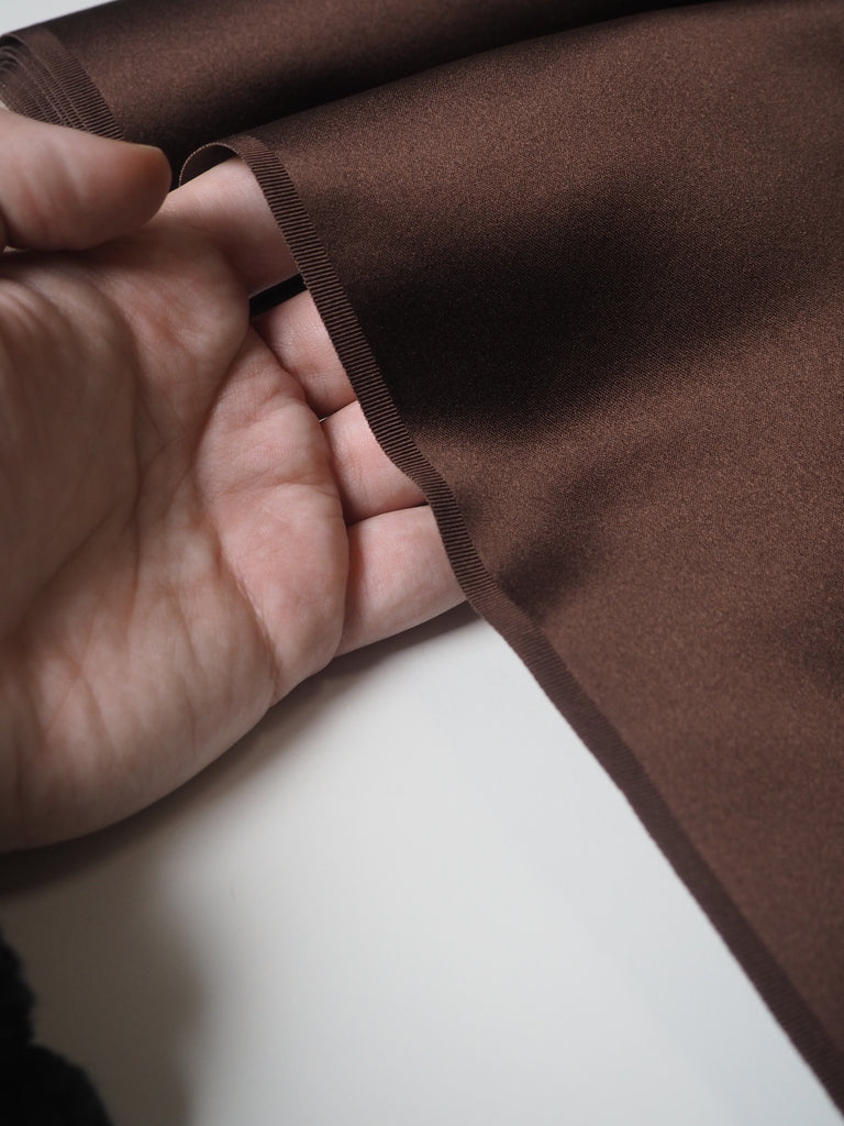 Brown Silk Double Duchess Satin