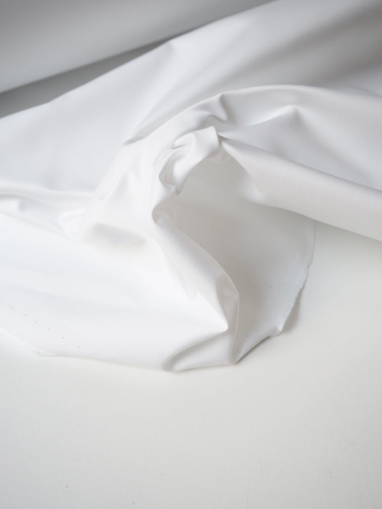 White Sateen Cotton Poplin