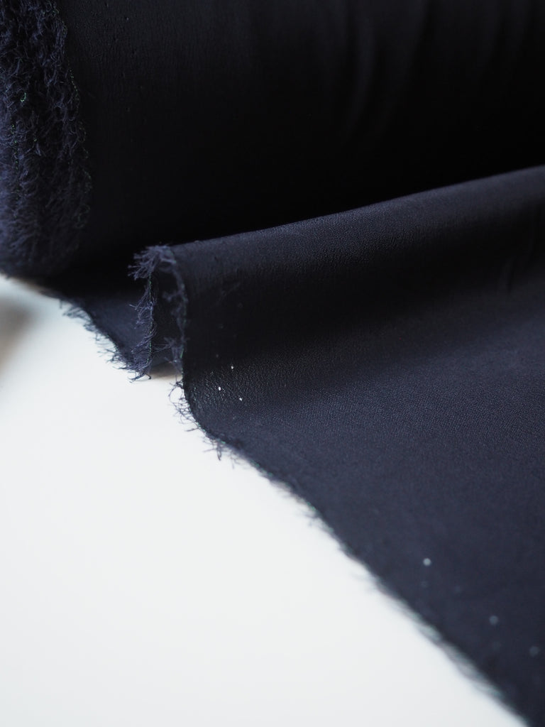 Midnight Silk/Acetate Crepe de Chine