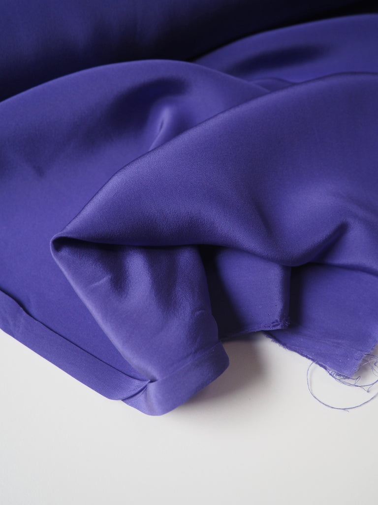 Rich Violet Silk Crepe de Chine