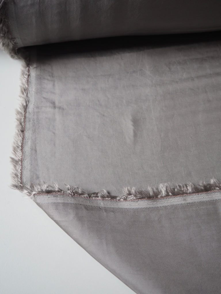 Drizzle Grey Viscose Satin Twill Lining