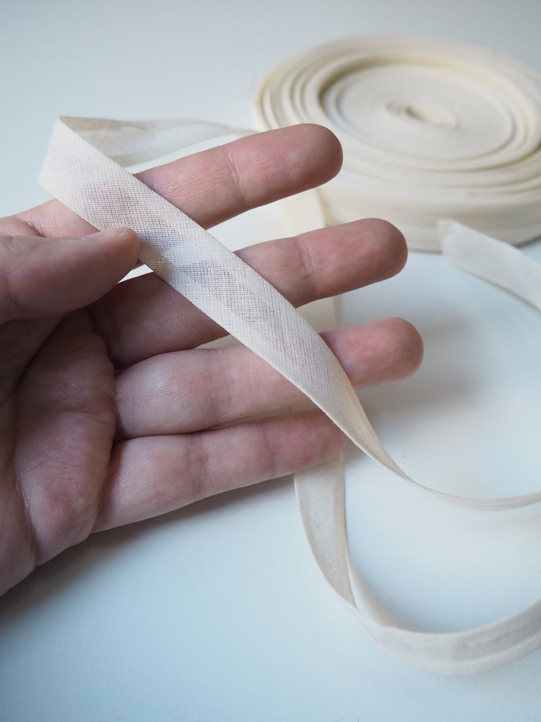 Cream Cotton Bias Binding 8mm