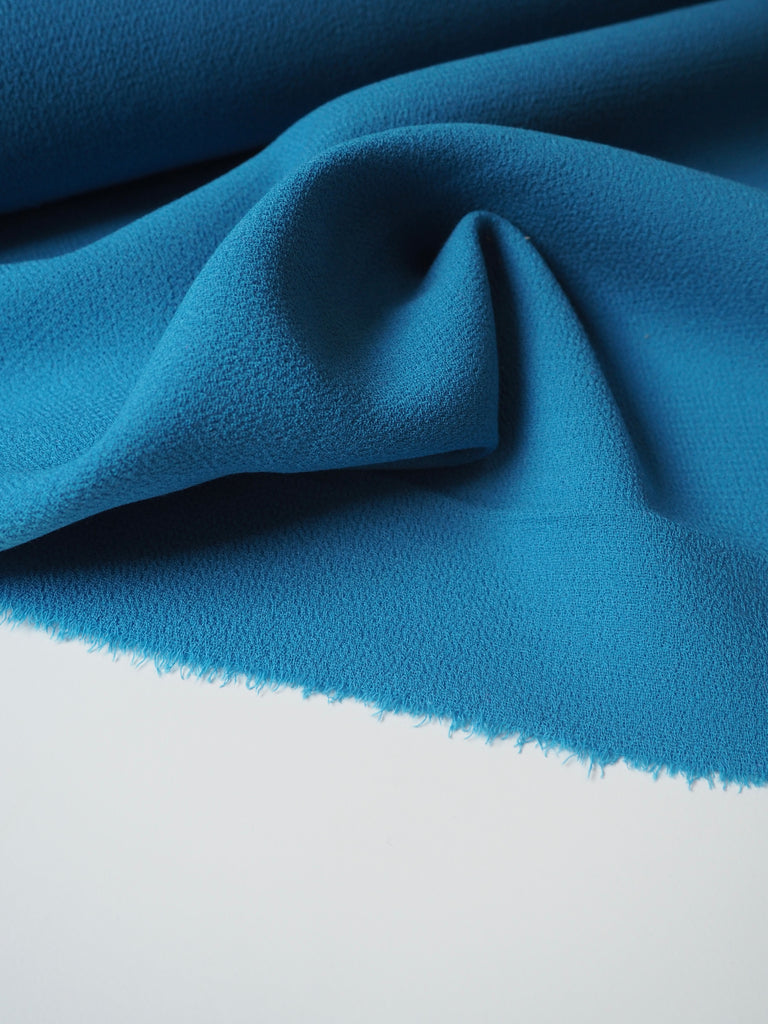 Ocean Blue Double Wool Crepe