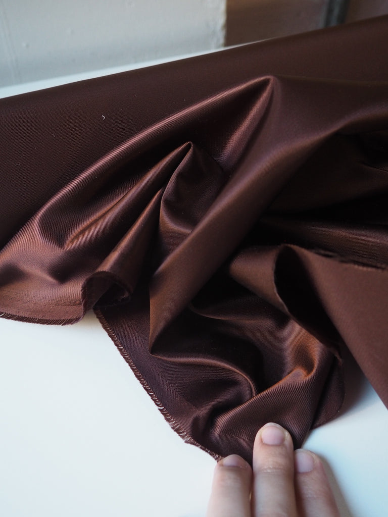 Brown Satin Twill