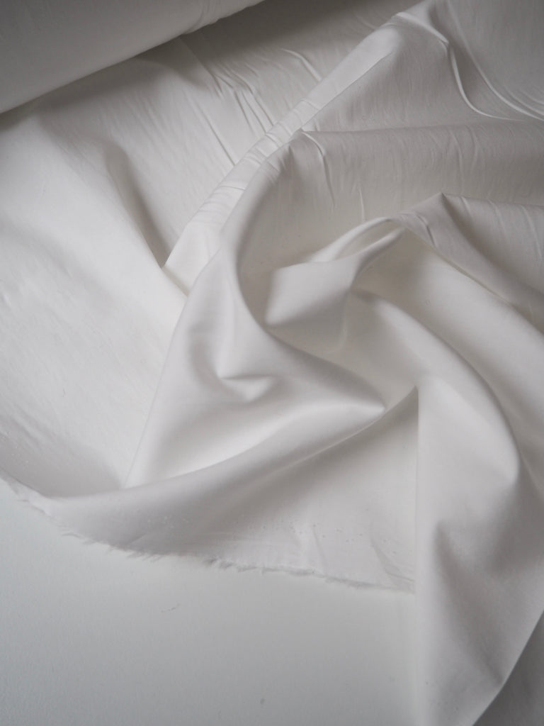 White Lightweight Cotton Poplin