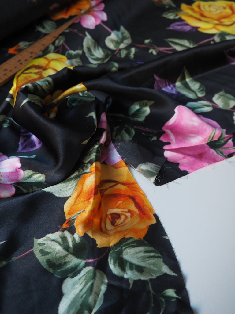 Tropic Bloom Silk Satin