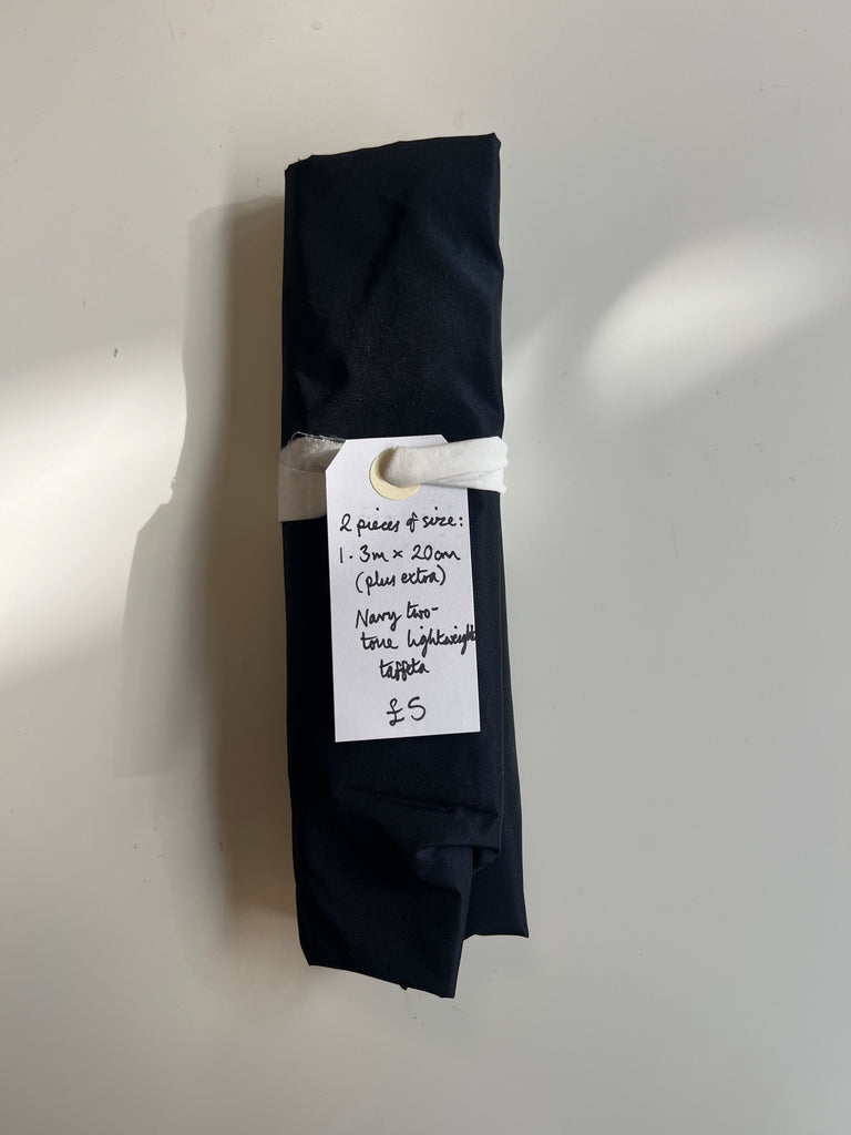 Navy Two-Tone Lightweight Taffeta Remnant