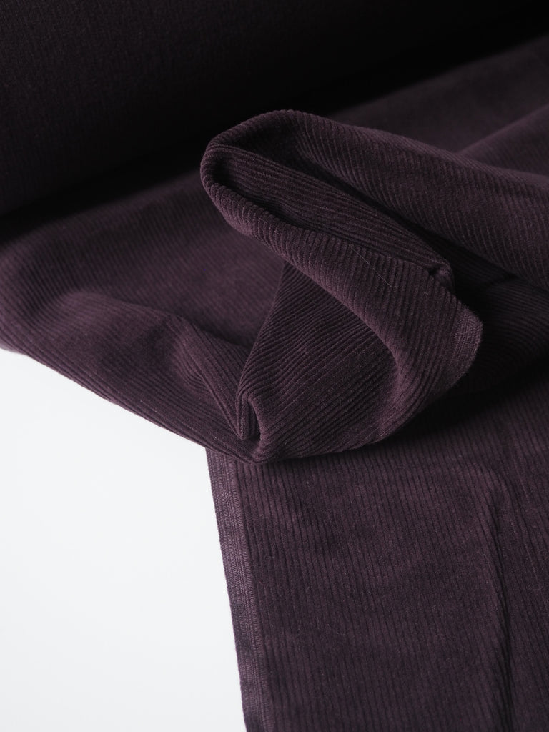 Deep Burgundy Cotton Corduroy