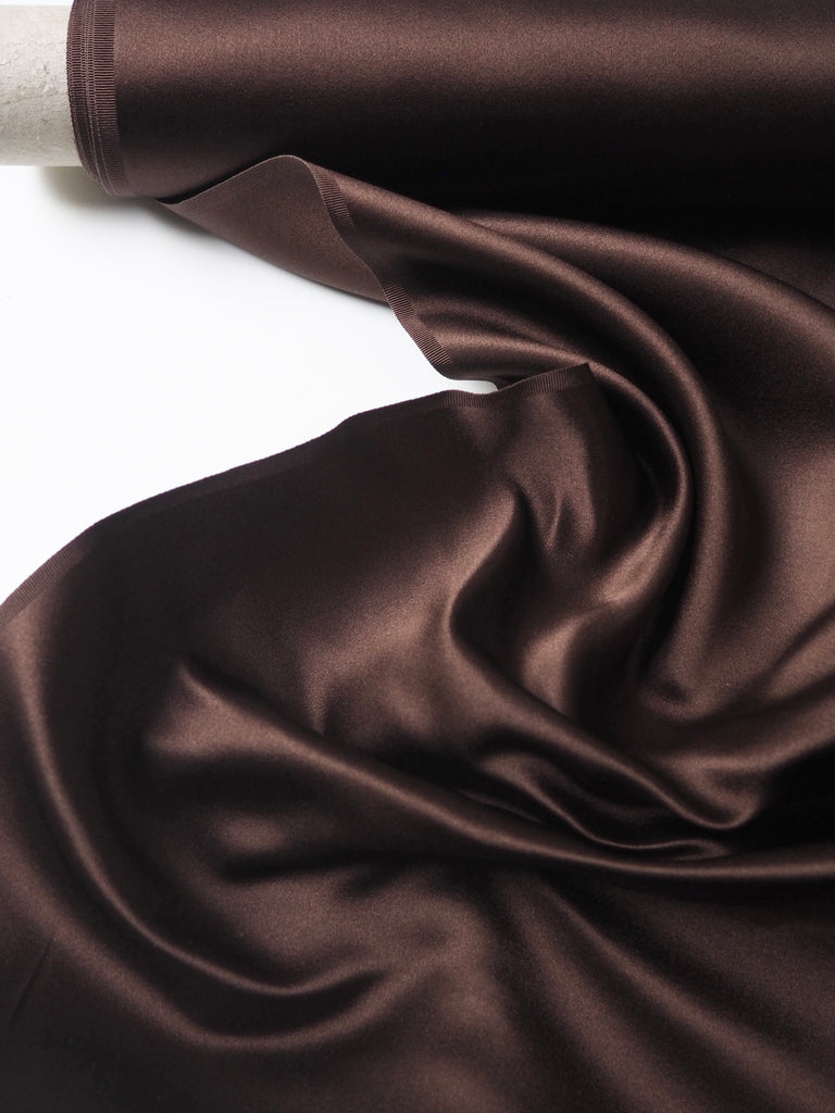 Brown Silk Double Duchess Satin