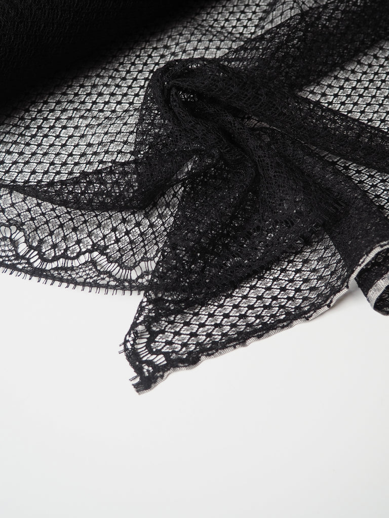 Black Diamond Scallop Lace