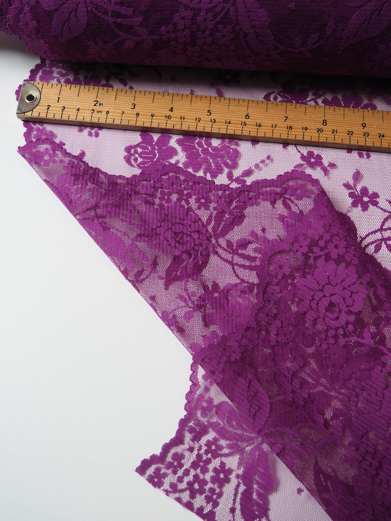 Magenta Bloom Scallop Lace