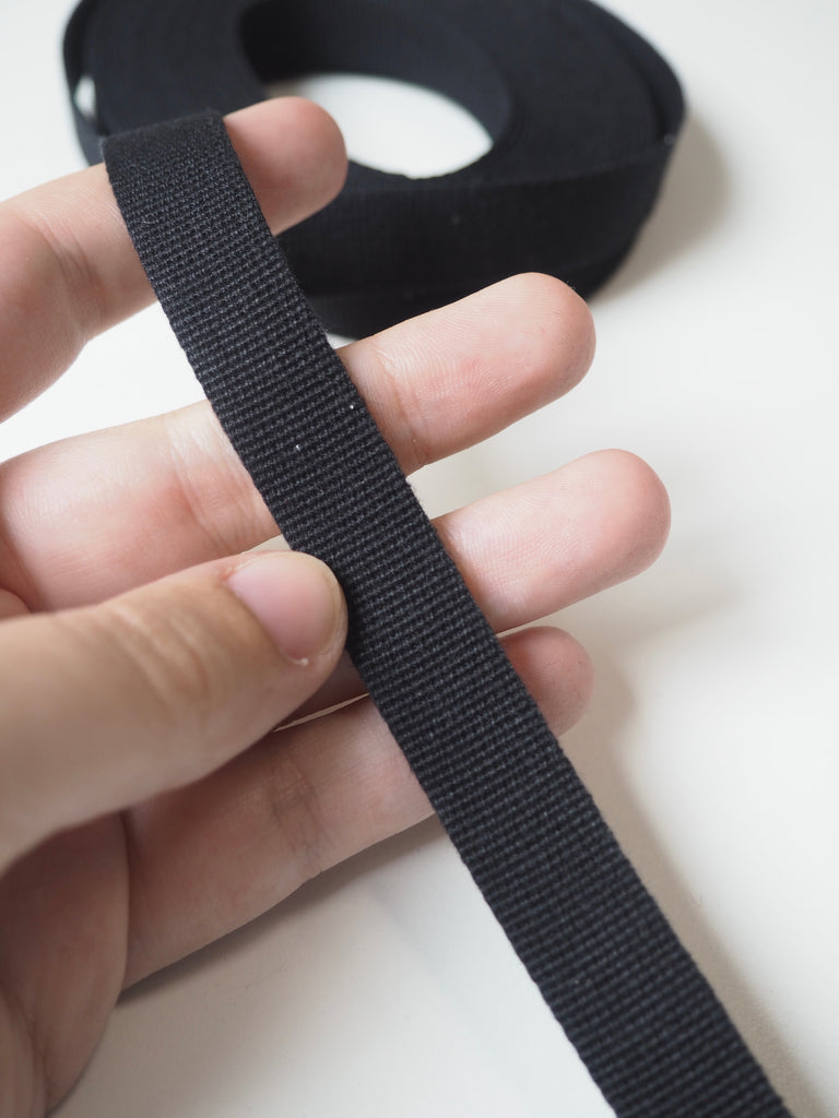 Black Cotton Webbing 15mm