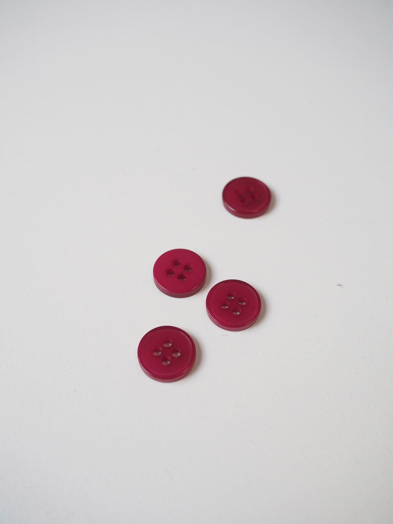 Raspberry Iridescent Buttons 11mm