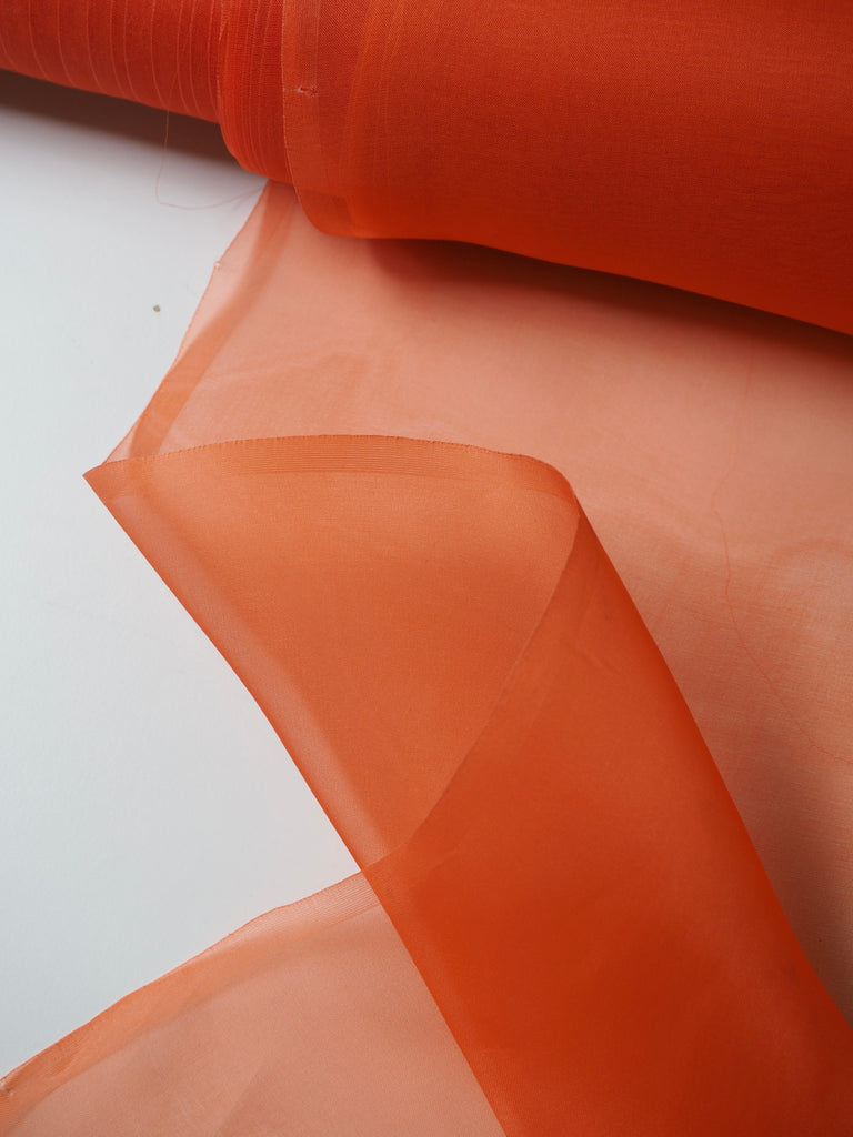 Orange Silk Organza