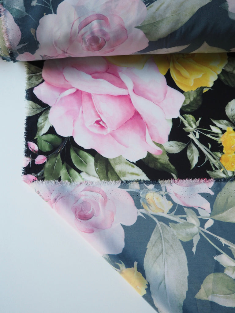 Spring Rose Crepe de Chine