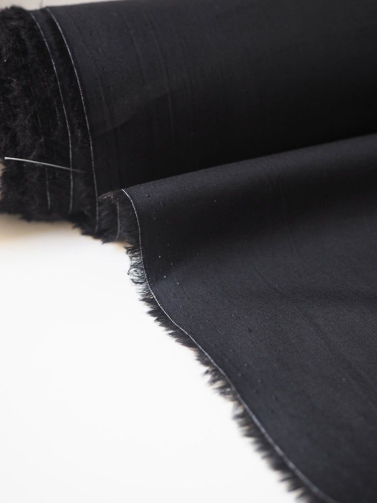 Black Stretch Sateen Cotton