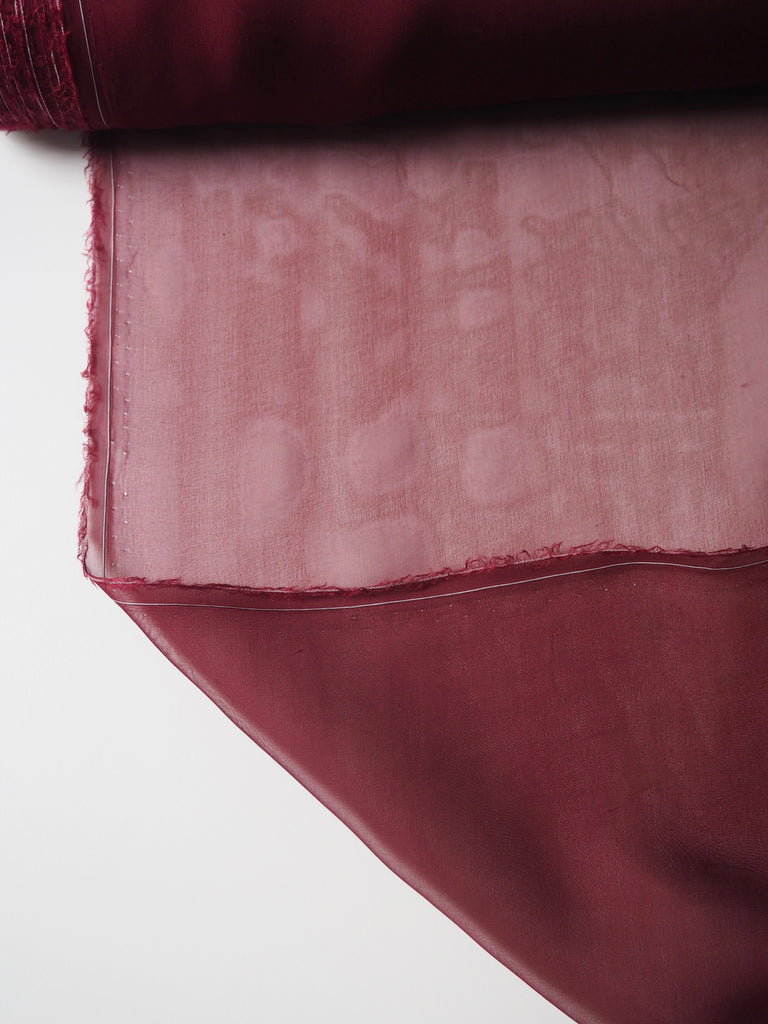 Merlot Fine Silk Chiffon