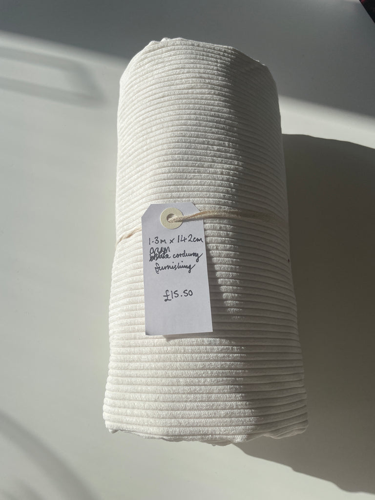 Cream cord Furnishing Remnant