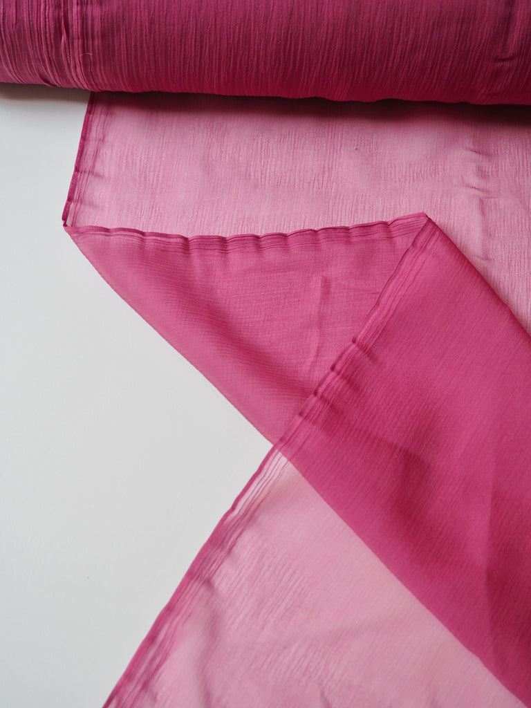 Berry Silk Crinkle Chiffon
