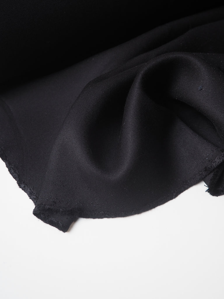 Black Sateen Viscose Twill