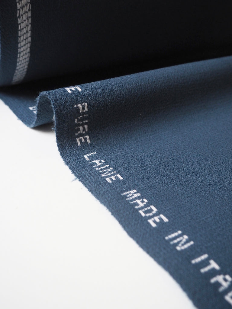 Spruce Blue Double Wool Crepe