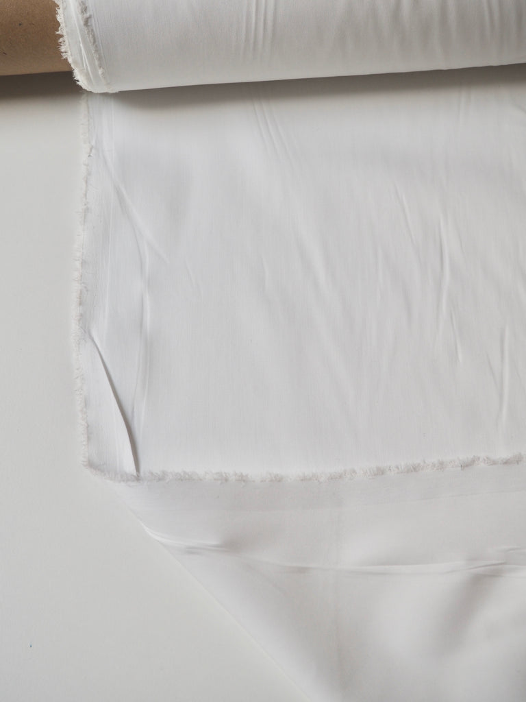 White Stretch Sateen Cotton