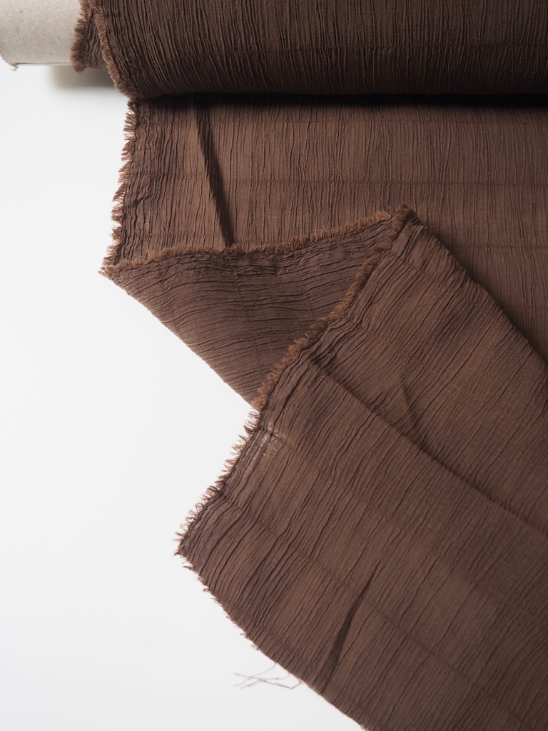 Brown Crinkle Viscose