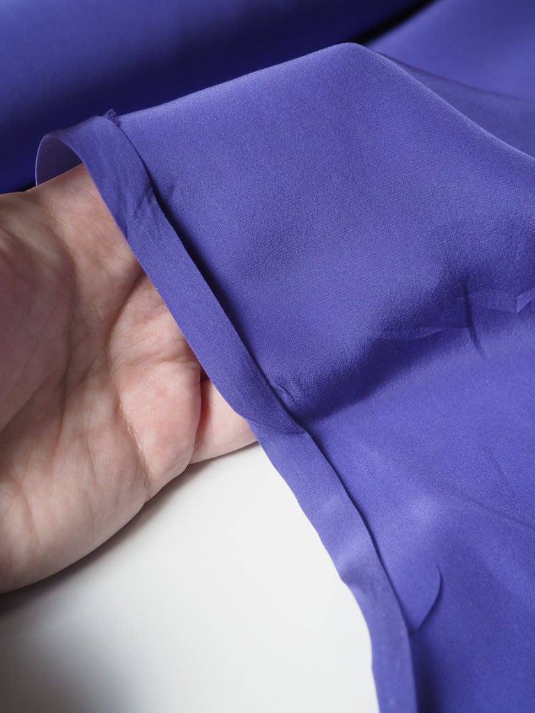 Rich Violet Silk Crepe de Chine