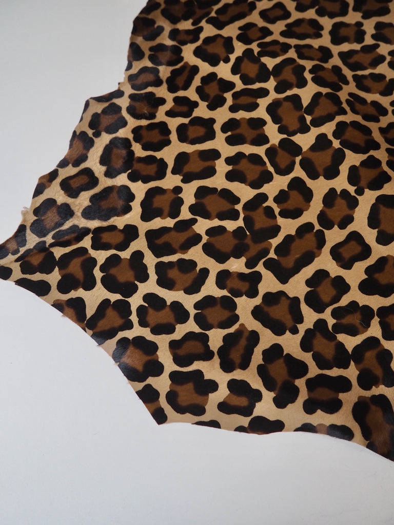 Large Leopard Print Pony Calfskin